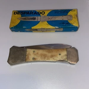 PARKER DESPARADO VINTAGE SMOOTH BONE STAG LOCKBACK KNIFE IN BOX MADE IN JAPAN - Picture 1 of 17