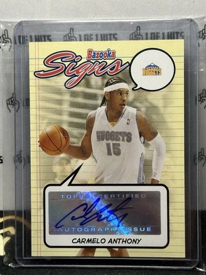 2005-06 Topps Bazooka Signs Carmelo Anthony Nuggets Autograph SP RARE Auto BS-CA - Image 1 of 2