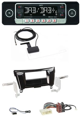 Dietz DAB Bluetooth USB MP3 Autoradio für Nissan X-Trail 2014-2022 Klavierlack - Bild 1 von 4