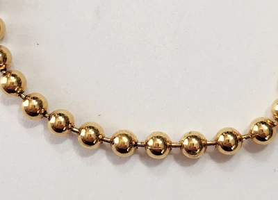 Premier Designs Goldtone Bead Ball Chain Necklace Classic Beauty Retro Style - Image 1 of 4
