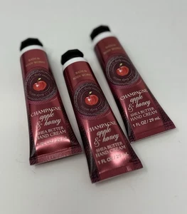 Menge 3 NEU Bath & Body Works Champagner Apfel & Honig Handcreme Lotion 1 Oz. - Bild 1 von 3