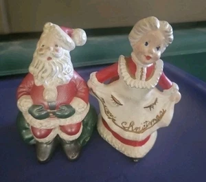 Santa & Mrs Claus Christmas Figurines - Vintage - Atlantic MS - EX - Free Ship - Picture 1 of 8