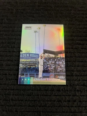 2020 Stadium Club Chrome Refractor Clayton Kershaw - Image 1 of 4
