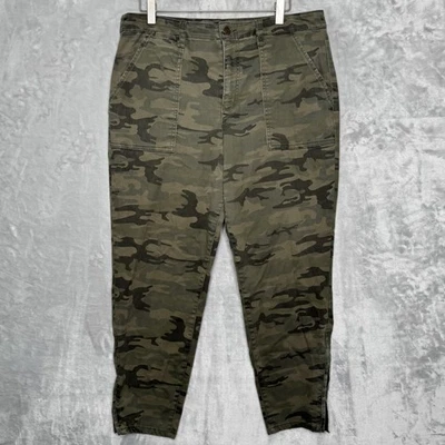 Pantalones Social Standard Sanctuary para mujer 16 verdes camuflados elásticos cónicos cremallera tobillo Foto 1 de 4