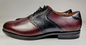 FLORSHEIM ORTHOLITE SADDLE OXFORD MEN'S 12EEE BROWN LEATHER SHOES 2-TONE  - Picture 1 of 8