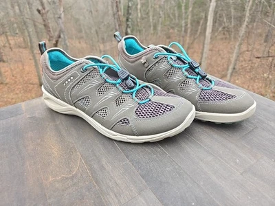 Ecco Damen 38 Terra Cruise Laufschuhe beige Mesh Schnürschuhe bequem US 7,5 - Bild 1 von 4