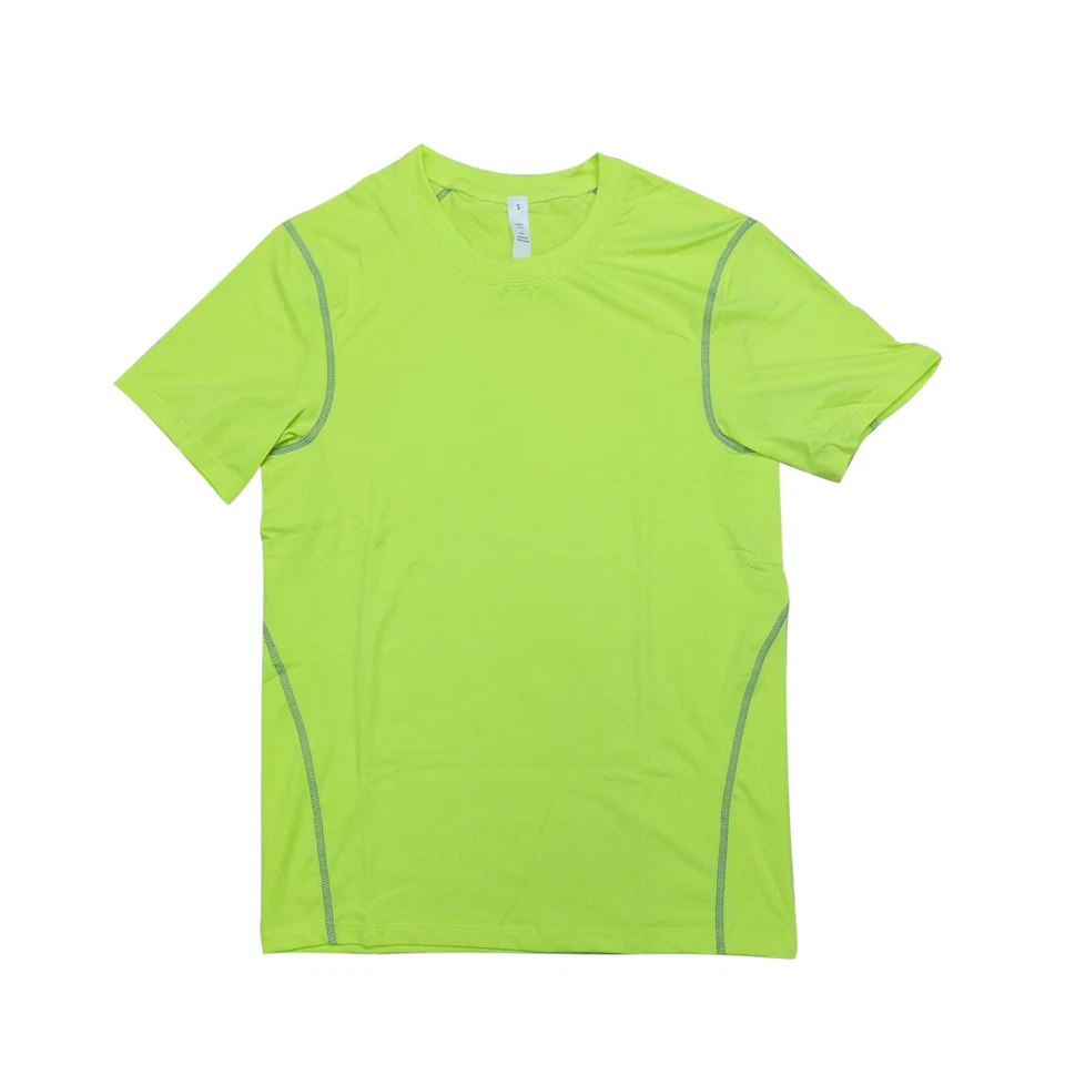 Mens Compression Base Layer Top Small Yellow Breathable Wicking Flatlock Seams - Image 1 of 4