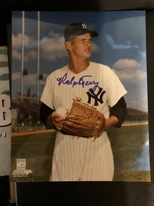 Ralph Terry NY Yankees signed autographed baseball 8x10 Color Photo - Picture 1 of 1