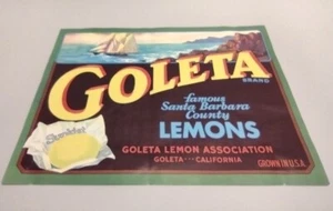 Goleta Lemons original fruit crate labels - Picture 1 of 1