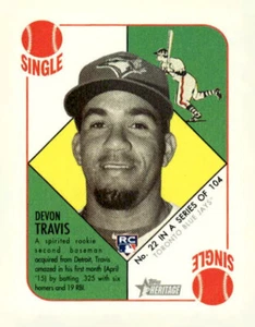 2015 Topps Heritage '51 Collection Mini Black Back #22 Devon Travis RC LOGO - Picture 1 of 2