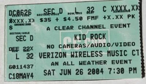 Kid Rock 2004 Concert Ticket Stub Verizon Wireless Music Center AKA Deer Creek - - Picture 1 of 1