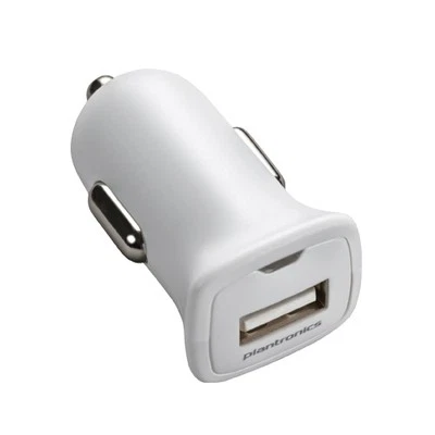 PLANTRONICS BackBeat GO 2 Voyager Legend / M155 / M165 USB Car Charger in WHITE  - Image 1 of 2
