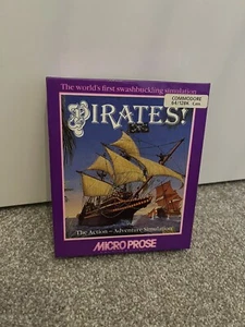 Commodore 64 128k Pirates The Action Adventure Microprose 1986 en caja + mapa raro - Imagen 1 de 5