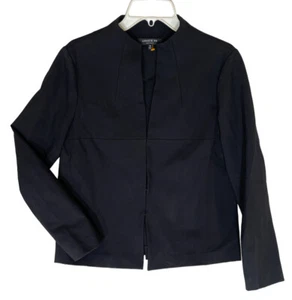 Klassische Anzugjacke Blazer Lafayette 148 M schwarz Viskose Kragenlos - Bild 1 von 10