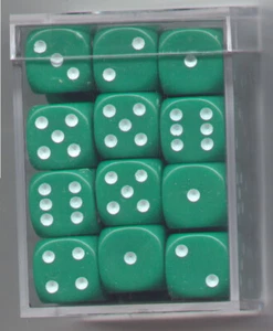 NEW Dice Cube Set of 36 D6 (12mm) - Opaque Green - Bild 1 von 1
