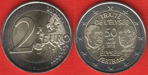 France 2 euro 2013 "Franco-German Friendship, Elysee Treaty" BiMetallic UNC - Picture 1 of 1
