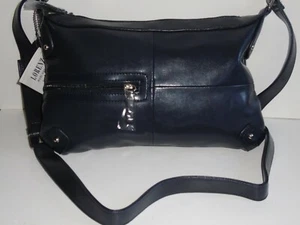 BOLSO DE MANO LORENZ AZUL MARINO CON CORREA AJUSTABLE Y CIERRE SUPERIOR CREMALLERA 5754 - Imagen 1 de 4