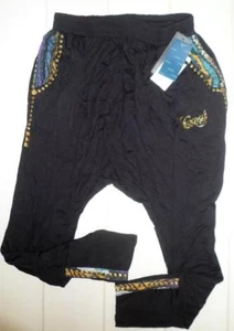 WOMEN'S $88 COOGI Pants MEDIUM BLACK CAPRI LOUNGE SLEEP Casual EMBELLISHED Soft - Picture 1 of 1