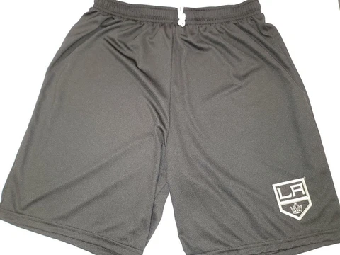 0724 Mens LOS ANGELES KINGS Jersey SHORTS Embroidered BLACK New Cover