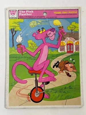 Vintage 1979 Whitman Frame-Tray Puzzle The Pink Panther #4512-2D Cardboard - Image 1 of 4