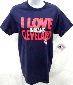 Camiseta de béisbol de los Cleveland Indians MLB de manga corta azul marino - Imagen 1 de 1