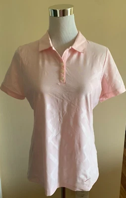 Camisa polo rosa Nike Golf Tour Performance para mujer talla mediana manga corta usada Foto 1 de 4