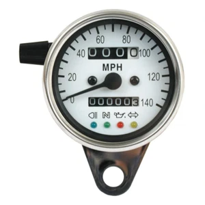Led Mini Speedo 2:1 Mph. White Face For Harley-Davidson - Foto 1 di 1