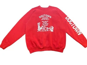 Vintage años 80 Dogtown St. Louis, MO cuello redondo vintage XL rojo - Imagen 1 de 9
