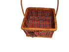 Vintage Wicker Christmas  Basket w/ handle