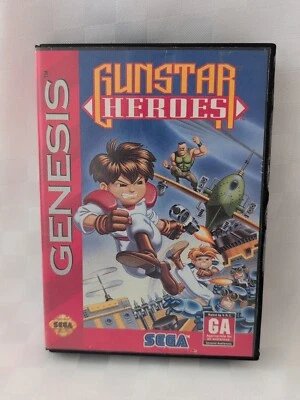 Gunstar Heroes (Sega Genesis, 1993) Case & Game, Authentic - Image 1 of 4