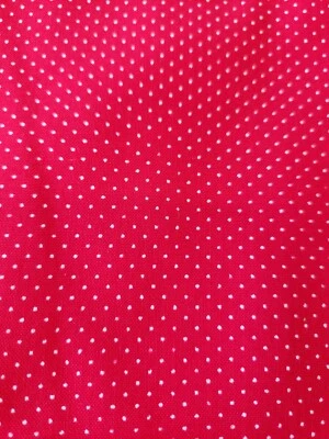 Cranston VIP 100% Cotton Fabric Almost  1 Yard - Red/White Dots 35x36 In - Image 1 of 4