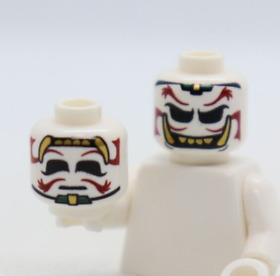 HEAD - DUAL Moustache Gold Teeth Doubloon 70593 Ninjago LEGO® Minifigure Part