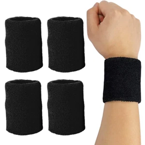 4 Pezzi Polsini Tergisudore, Polsino Sweatband Sportivo, Polsini Palestra Da Don - Foto 1 di 12