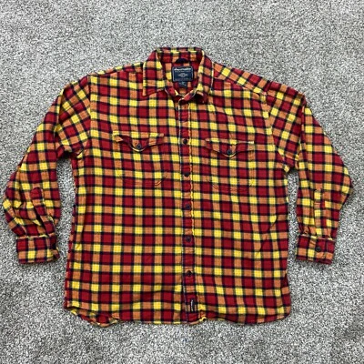 Abercrombie Shirt Men's XL Plaid Flannel Long Sleeve Button Up Cotton vintage - Image 1 of 4