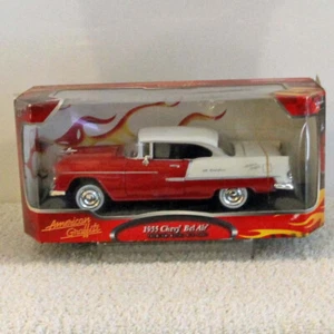 1955 Chevy Bel Air Red American Graffitti 1:24 Die Cast Motor Max New - Picture 1 of 4