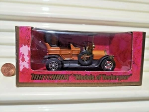 Matchbox RARE LESNEY Yestertear Y5C ORANGY GOLD 1907 PEUGEOT BLACK Roof CHR 12 - Picture 1 of 12