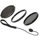 UV + Polar Filter + Lens Cap for Sizes By 25 MM To 77 MM