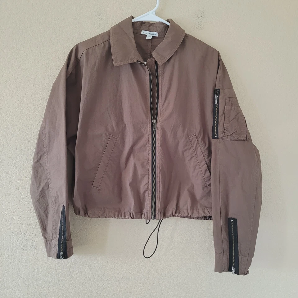 Standard James Perse Batwing Bomber Jacket sz 1 Small Army Green Grunge Designer - Image 1 of 4