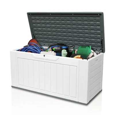150 Gallon Deck Box Storage Outdoor Patio Chest Organizer Furniture Garden Bench - Image 1 of 4