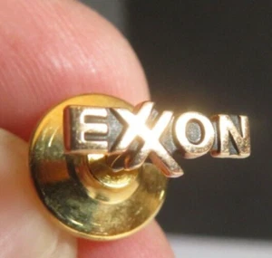 VINTAGE EXXON 10K Gold Lapel Pin Tie Tack - 10K CTO Carat Total Weight. W/Box - Picture 1 of 19