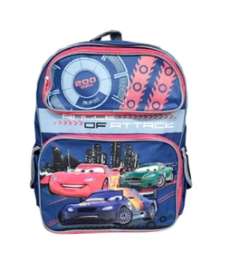 Disney Pixar Cars Navy 16" Large Cargo Backpack, Travel Bag - Picture 1 of 3