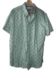Sovereign Code Misty Palm Tree Short Sleeve Button-Down Sz XL Shirt - Picture 1 of 6