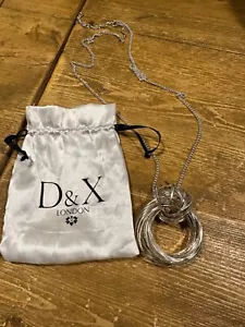 Collana lunga color argento D&X London Statement - Foto 1 di 4