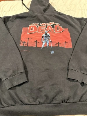 The Walking Dead Sudadera con Capucha Cremallera Completa Sudadera Hombres XXL 2XL Negra Con Capucha Doble Logo Foto 1 de 4