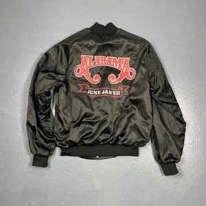 Vintage Alabama June Jam Concert Satin Jacket Black Med 1988 VTG Country Music - Picture 1 of 10