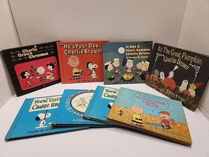8 Book Lot First Edition Peanuts Charlie Brown World Publishing (Bin8) - Bild 1 von 16