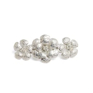 Chanel Barrette Camelia Quilted CC Quilted Silver Metal Hair Clip - Picture 1 of 3