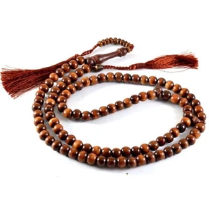 99 Beads Natural Setigi Wood Tasbih 8mm Handmade Islamic Prayer Beads Exclusive - Picture 1 of 3