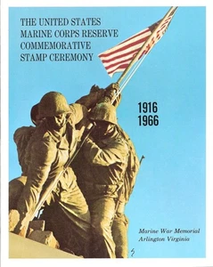 #1315 FD First Day Ceremony Program 5c Marine Corps Reserve - Picture 1 of 2