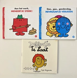 Mr Men Little Miss Roger Hargreaves Dutch  MENEERTJE STERK MEVROUWTJE VERLEGEN - Bild 1 von 5